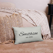 Custom Family Name Throw Pillow