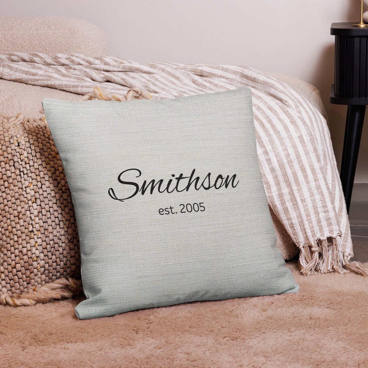 Custom Family Name Throw Pillow - Aphantastic Designs