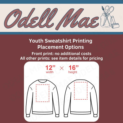 Custom Printed Youth Big Kids Sweatshirt