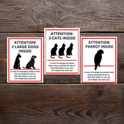 Custom Save My Pet Emergency Vinyl Sticker