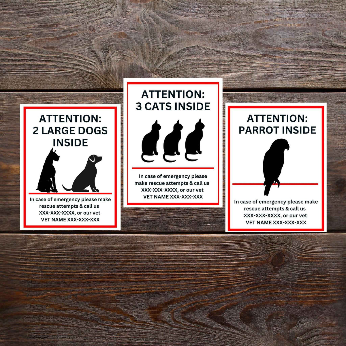 Custom Save My Pet Emergency Vinyl Sticker