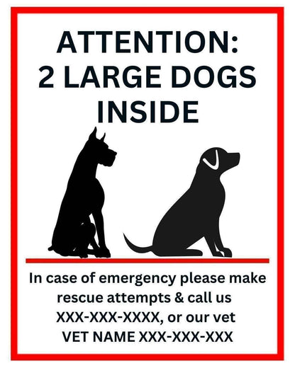 Custom Save My Pet Emergency Vinyl Sticker