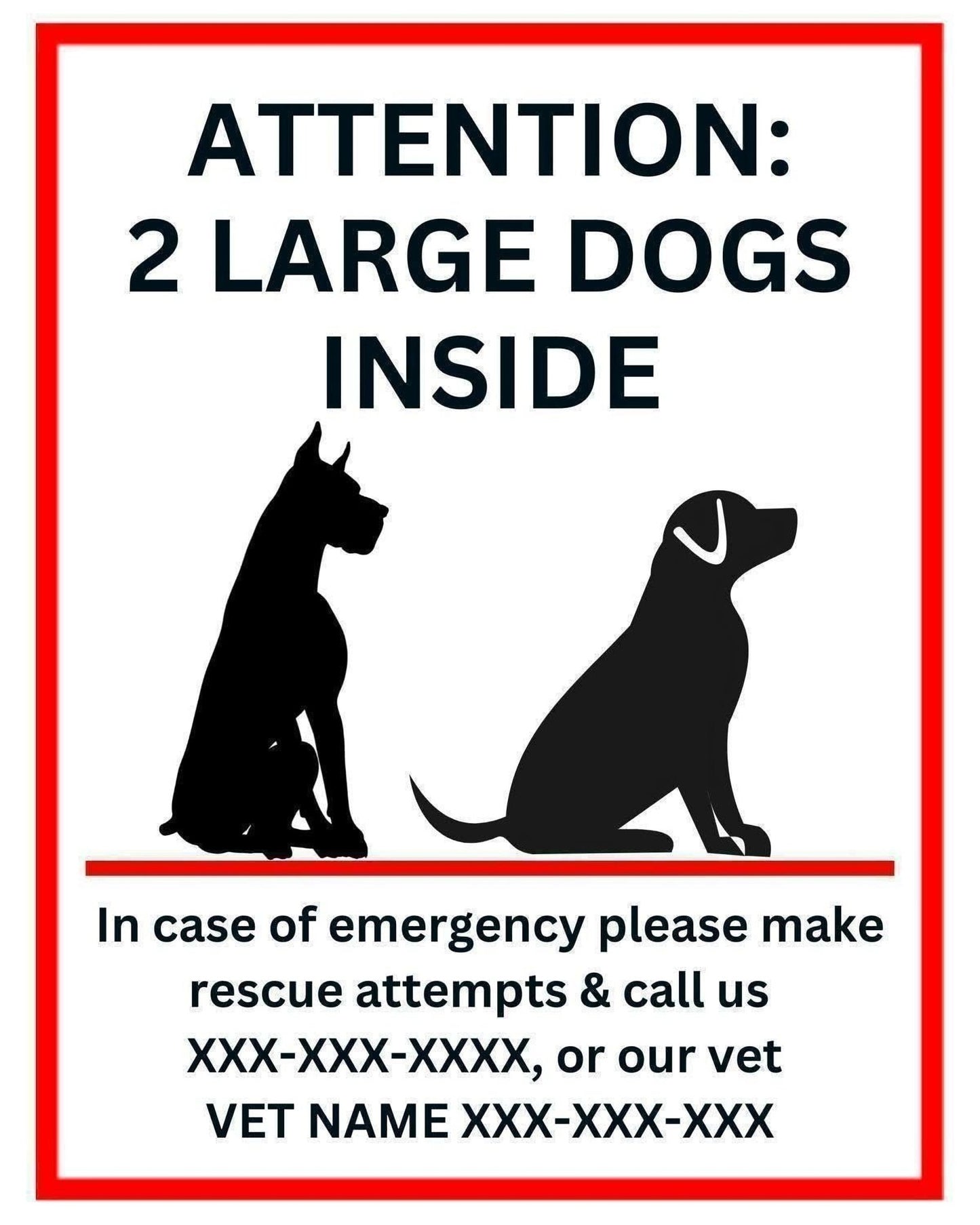 Custom Save My Pet Emergency Vinyl Sticker - Aphantastic Designs