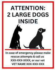 Custom Save My Pet Emergency Vinyl Sticker