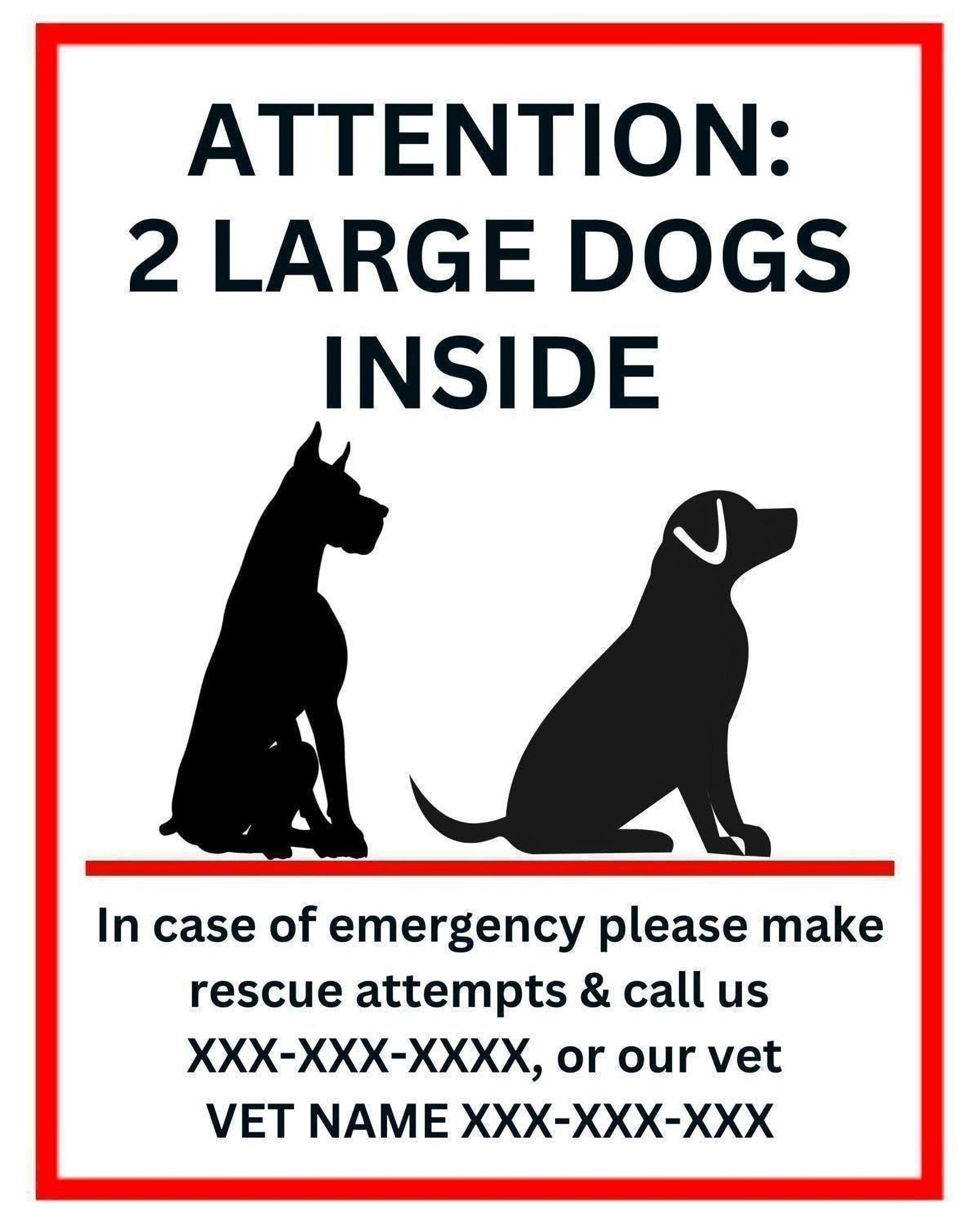 Custom Save My Pet Emergency Vinyl Sticker - Aphantastic Designs