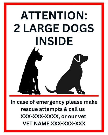 Custom Save My Pet Emergency Vinyl Sticker - Aphantastic Designs