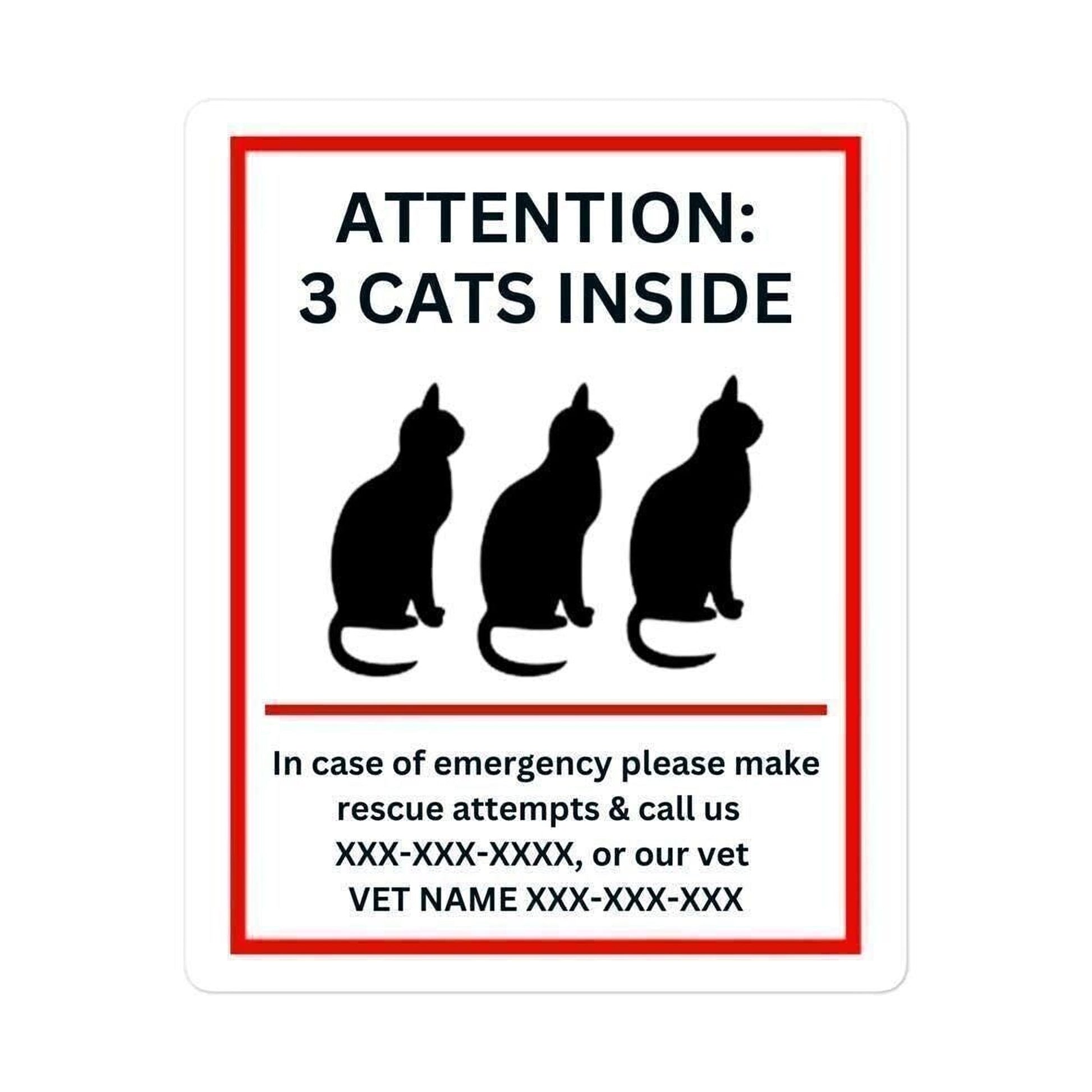 Custom Save My Pet Emergency Vinyl Sticker - Aphantastic Designs