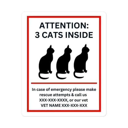 Custom Save My Pet Emergency Vinyl Sticker - Aphantastic Designs