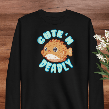 Cute N Deadly Pufferfish Sweatshirt | Adult S–3XL - Aphantastic Designs