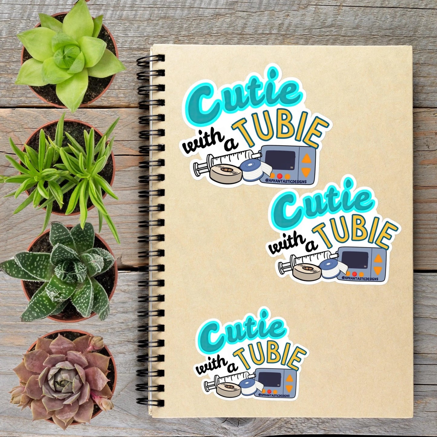 Cutie With A Tubie Feeding Tube Awareness Vinyl Sticker - Aphantastic Designs
