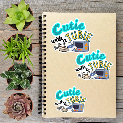 Cutie With A Tubie Feeding Tube Awareness Vinyl Sticker - Aphantastic Designs
