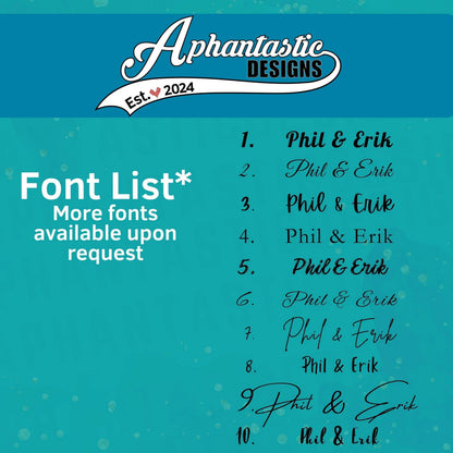 the font list for the font list