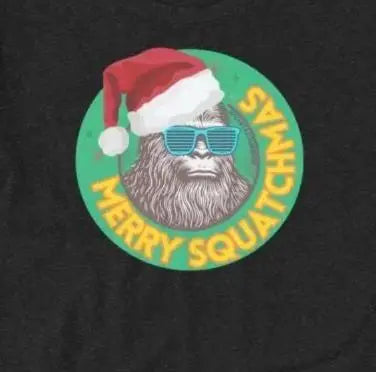 Merry Squatchmas Bigfoot Christmas T-Shirt | Baby Toddler Adult Aphantastic Designs