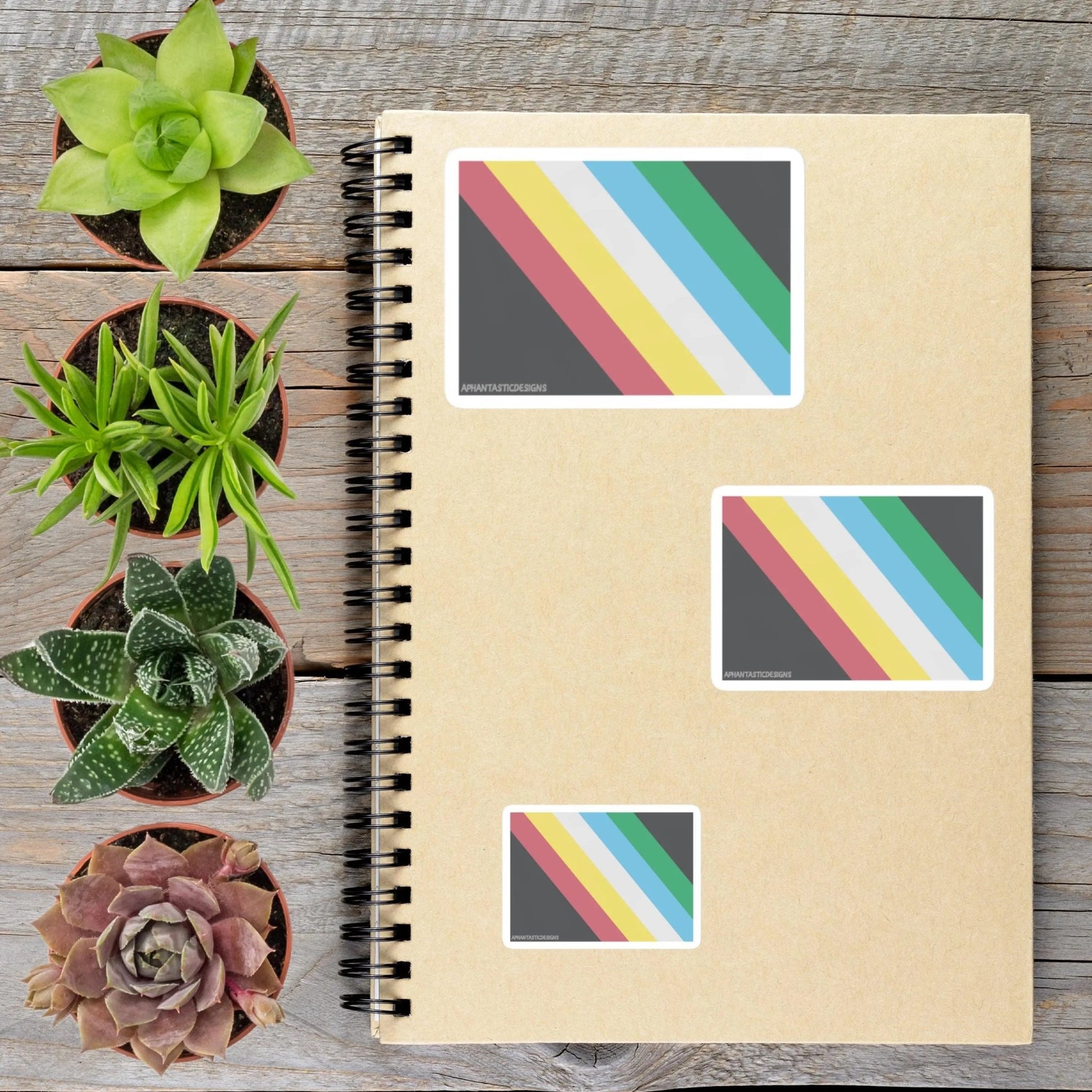 2-6 Inch Disability Pride Flag Vinyl Sticker Aphantastic Designs