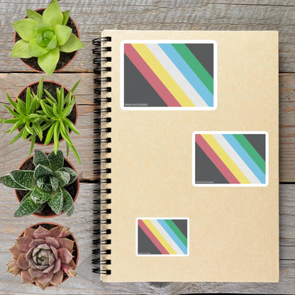 2-6 Inch Disability Pride Flag Vinyl Sticker Aphantastic Designs