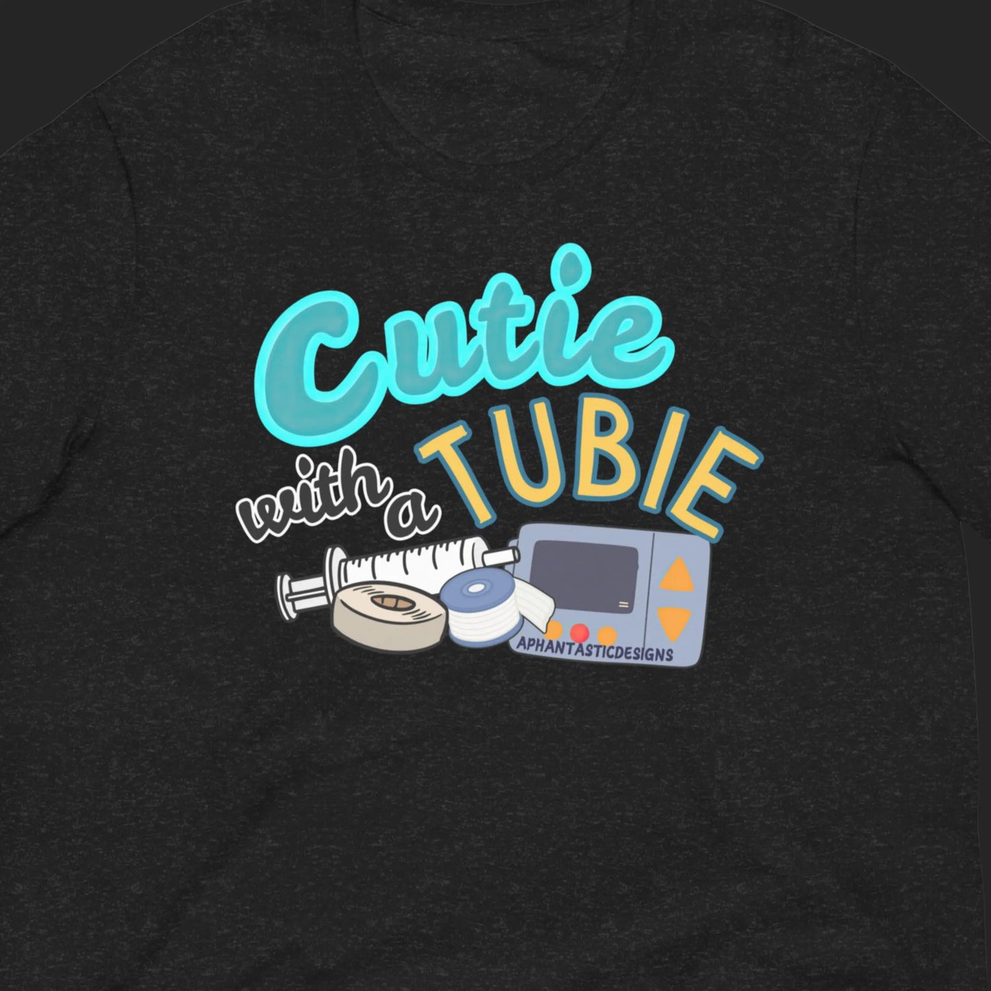 Cutie With A Tubie T-Shirt | Baby Toddler Adult Aphantastic Designs