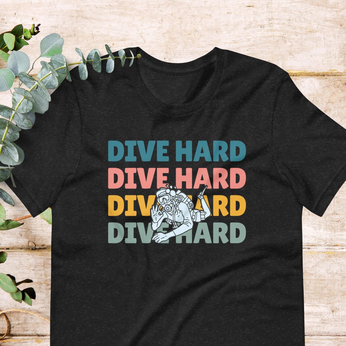 Rad Retro Scuba Diver T-Shirt: Funny Dive Tee Adult Shirt Sizes XS–5X Plus Aphantastic Designs