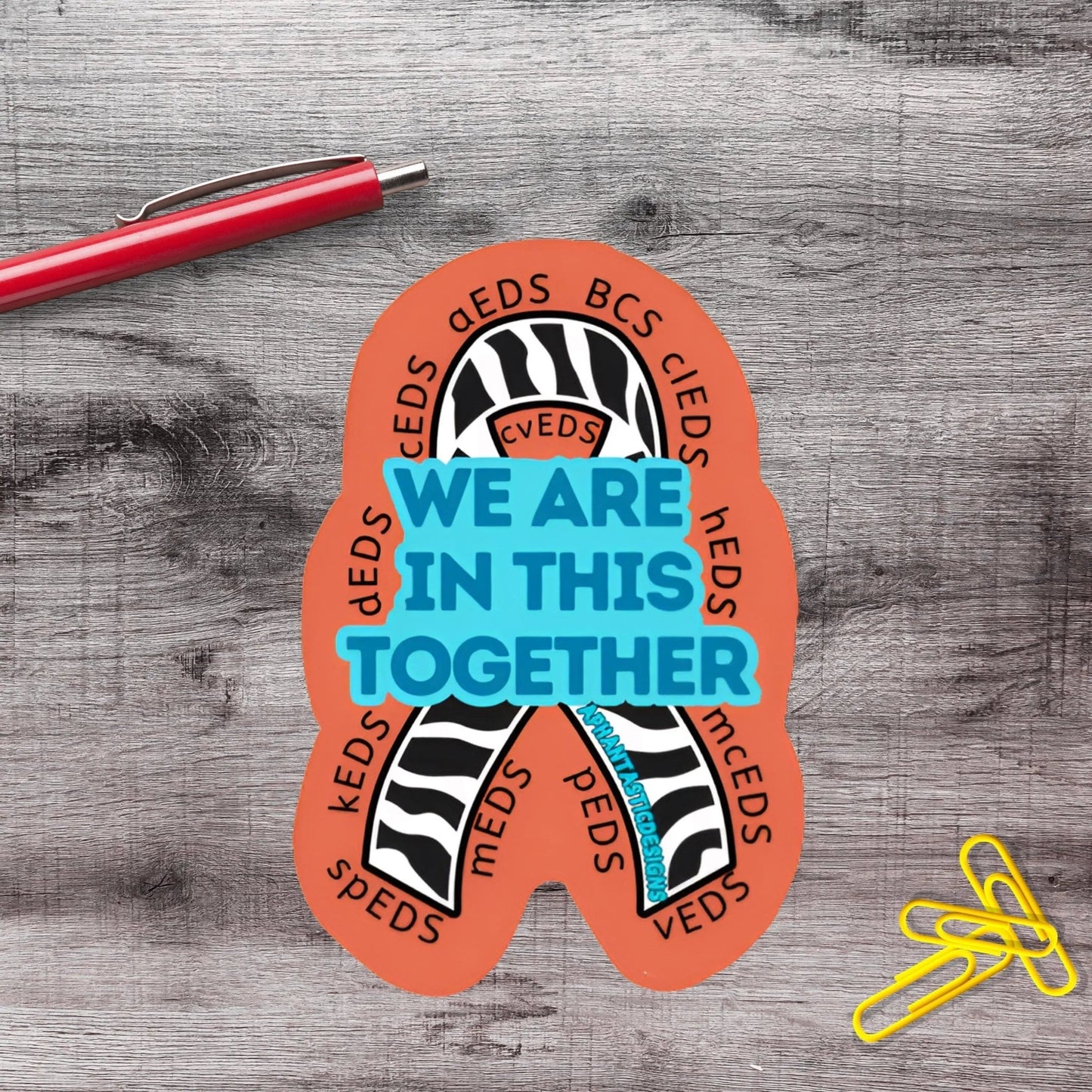 2-6 Inch Ehlers Danlos Awareness Disability Chronic Illness Vinyl Sticker Aphantastic Designs