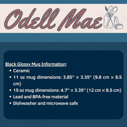 Custom Coffee Mug: White Ceramic, Left-Handed Friendly (11 oz 15 oz 20 oz)