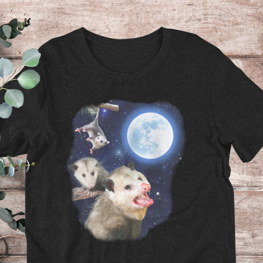 Funny Opossums T-Shirt Vintage Style Wolf Moon Bad Meme Feral Goblin Gift | XS-5XL Adult Plus Sizes Aphantastic Designs