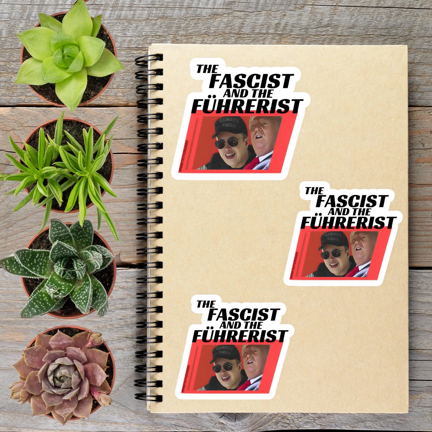 2-6 Inch The Fascist And The Fuhrerist Anti Musk Trump Political Protest Urinal Vinyl Sticker Aphantastic Designs