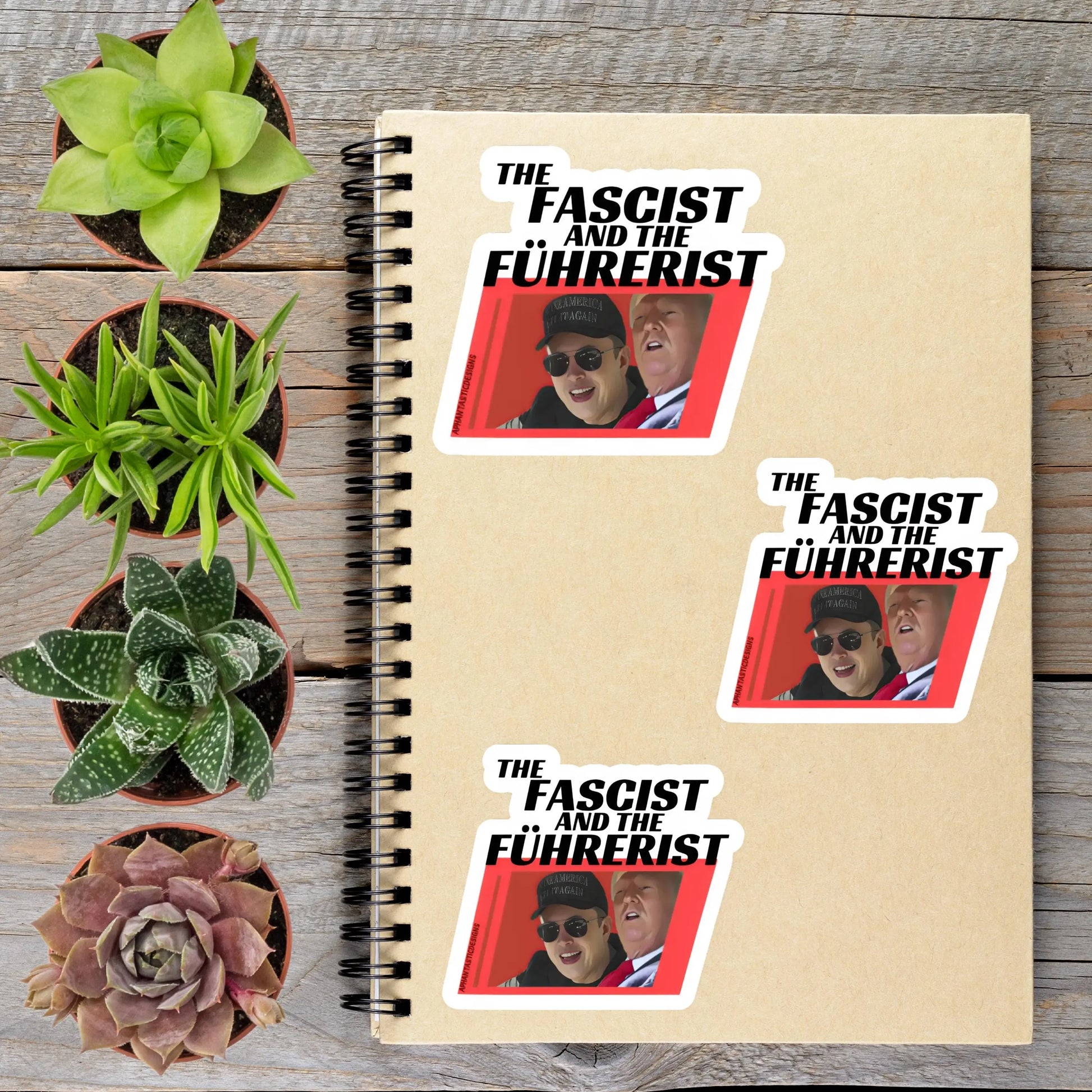 2-6 Inch The Fascist And The Fuhrerist Anti Musk Trump Political Protest Urinal Vinyl Sticker Aphantastic Designs