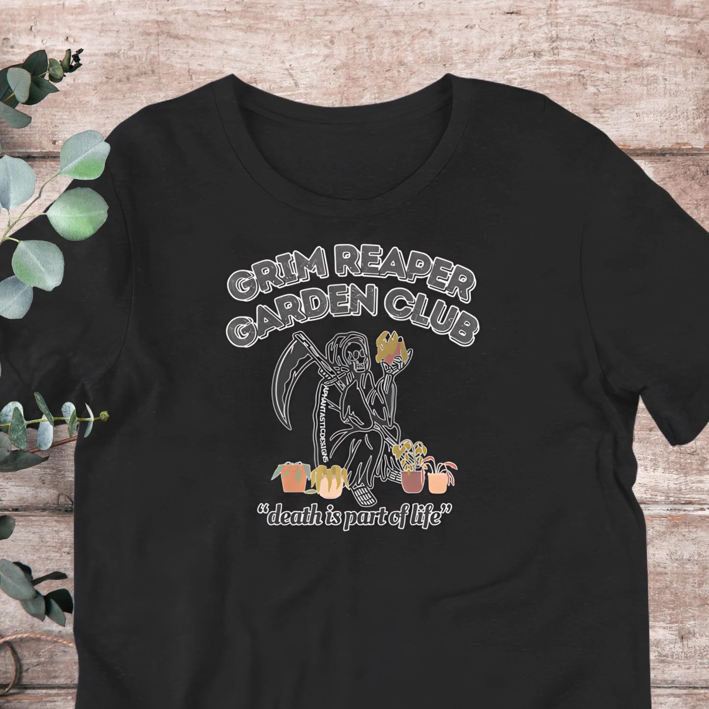 Grim Reaper Garden Club T-Shirt | Baby Toddler Adult Aphantastic Designs
