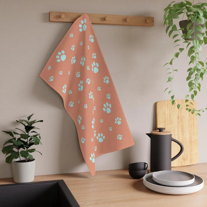 Cute Cat Print Cotton Tea Towel Paw Wipe Host Hostess Housewarming Birthday Gift Aphantastic Designs