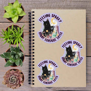 Feeling Spooky Black Cat Witchy Halloween Vinyl Sticker