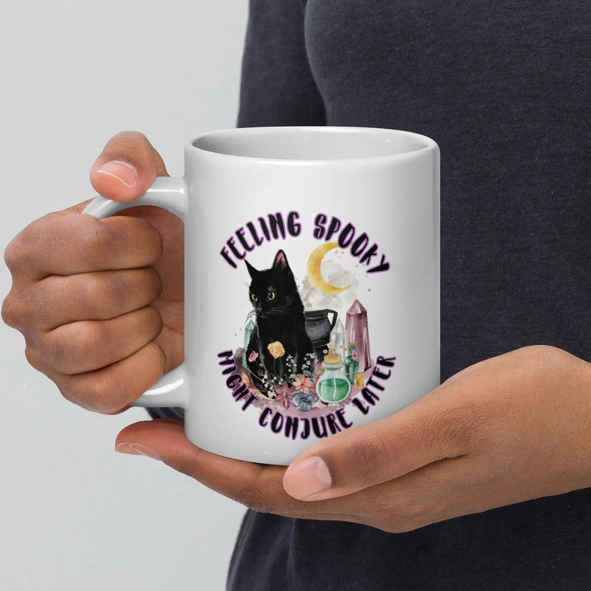 Feeling Spooky Mug | Ceramic, Left Hand Friendly, & Dishwasher Safe - Aphantastic Designs