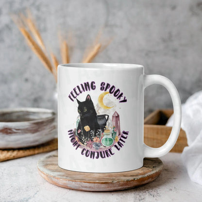 Feeling Spooky Mug | Ceramic, Left Hand Friendly, & Dishwasher Safe - Aphantastic Designs