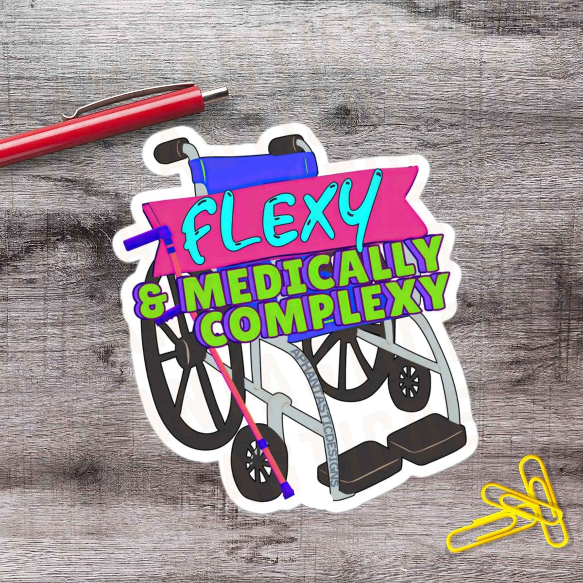 Flexy Medically Complexy Wheelchair Vinyl Sticker