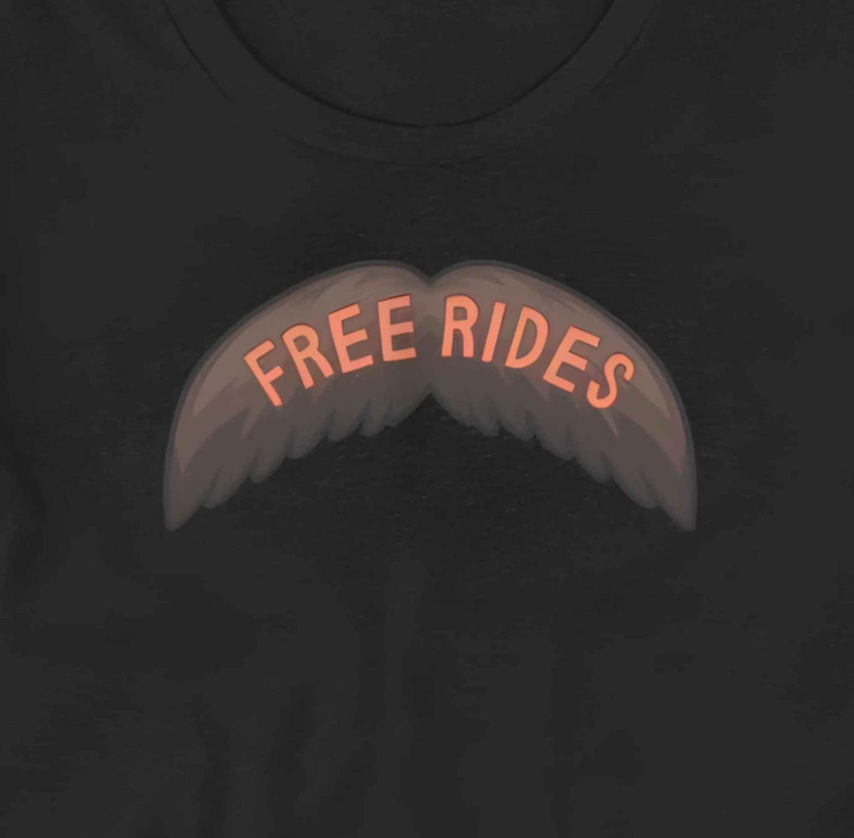 Free Rides Mustache T-Shirt
