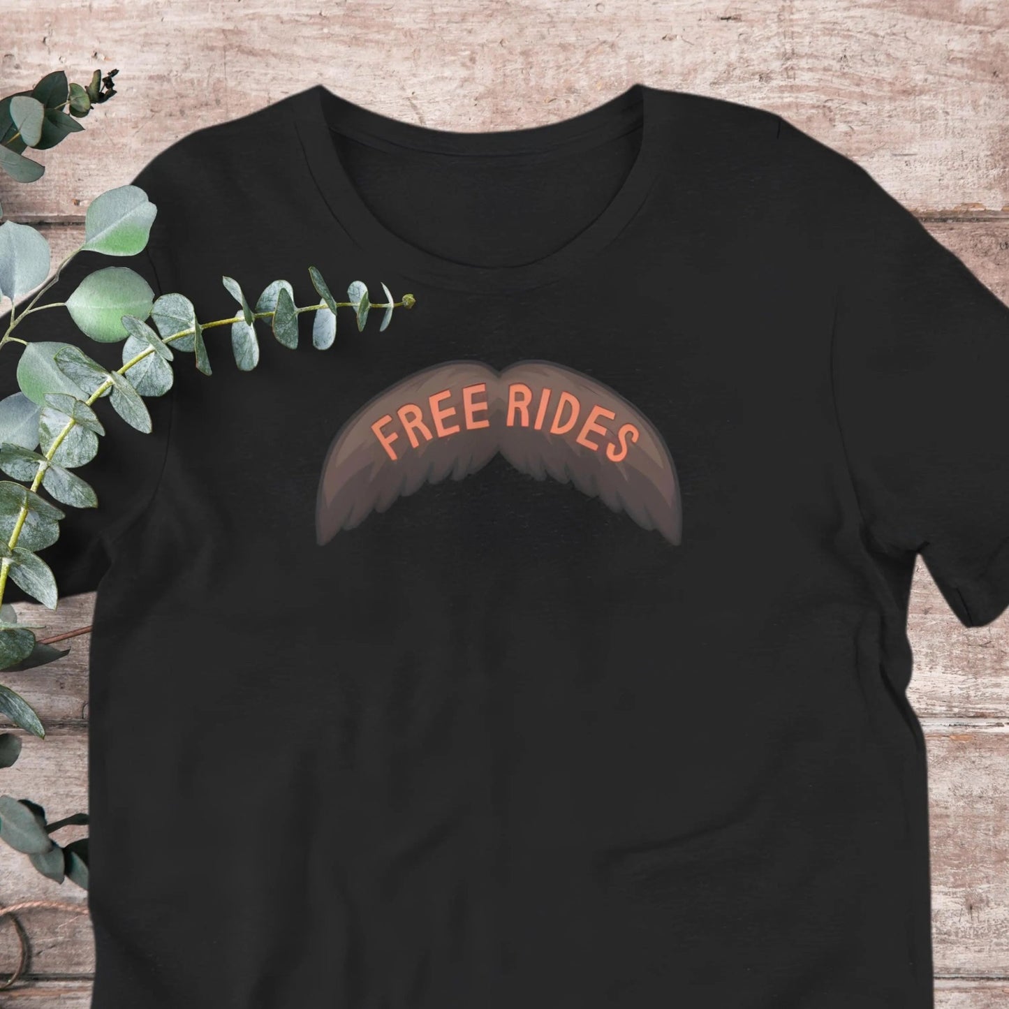 Free Rides Mustache T-Shirt - Aphantastic Designs