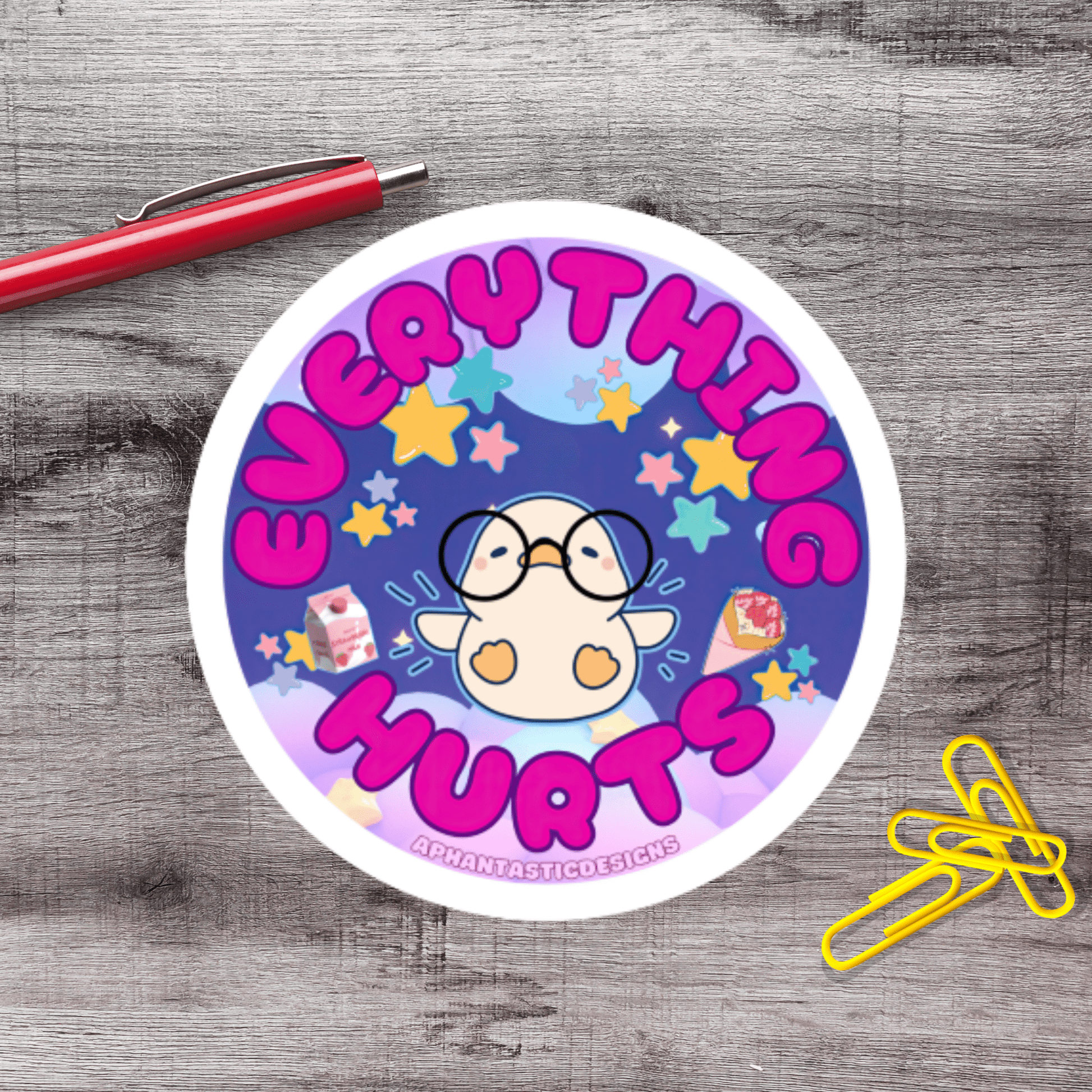 Funny Birthday Book And Vinyl Sticker Gift Set - Aphantastic Designs