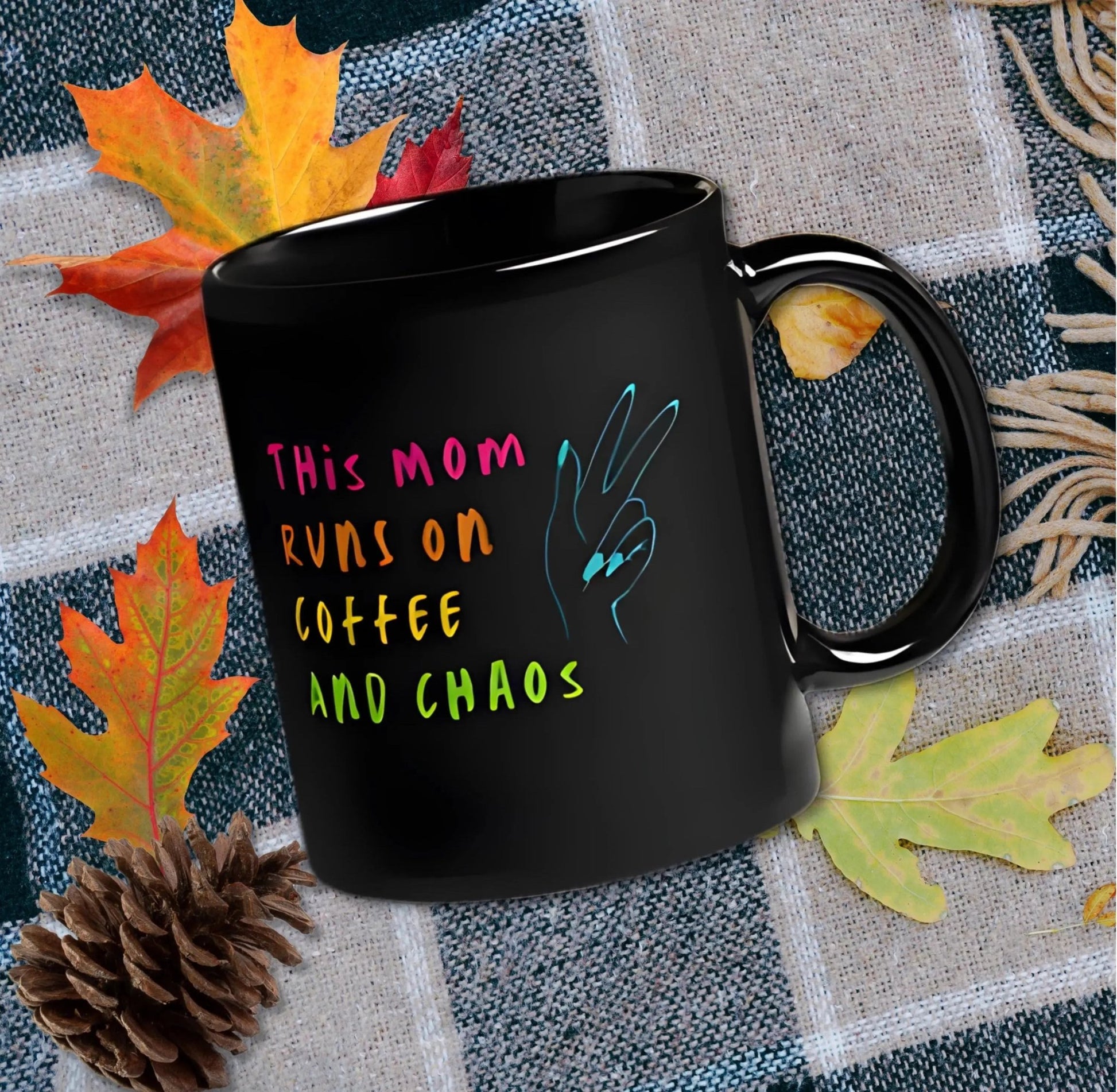 Funny Neon Coffee Lover Mug| Ceramic, Left Hand Friendly, & Dishwasher Safe - Aphantastic Designs
