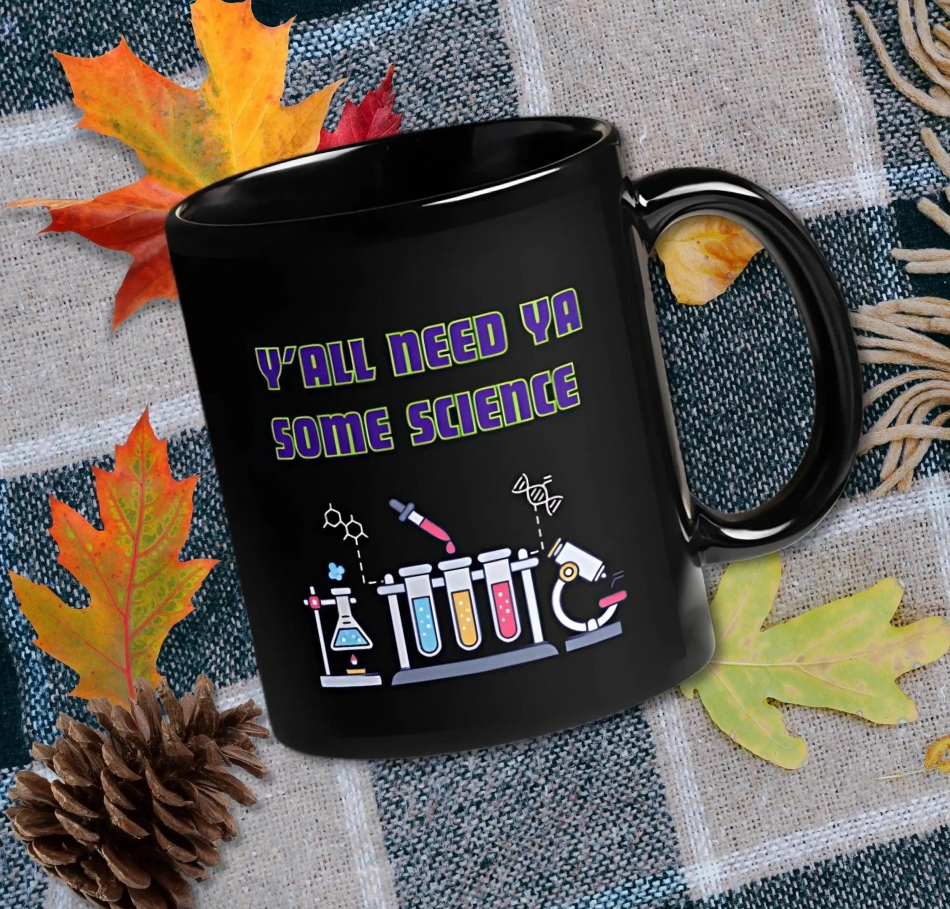 Funny Yall Need Science Mug | Ceramic, Left Hand Friendly, & Dishwasher Safe - Aphantastic Designs