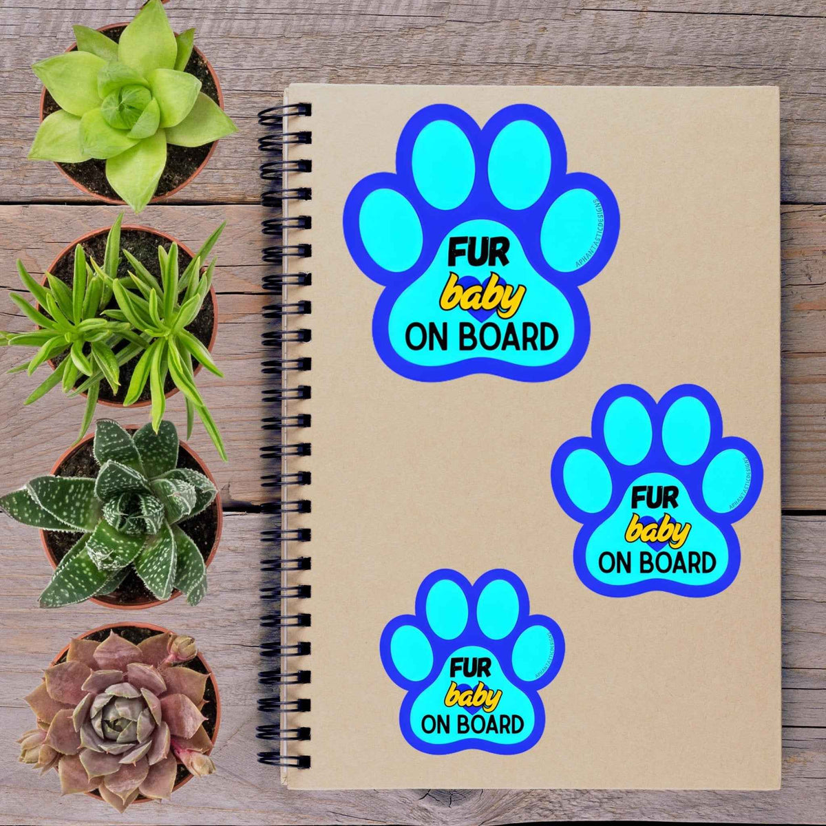 Fur Baby On Board Vinyl Sticker