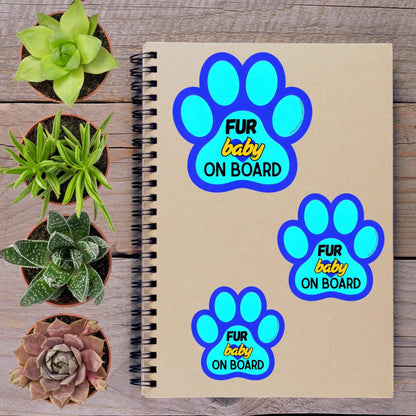 Fur Baby On Board Vinyl Sticker
