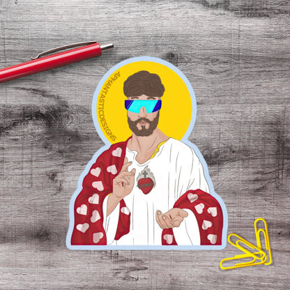 Gen Zesus Gen Z Rizz Jesus Alpha Vinyl Sticker - Aphantastic Designs