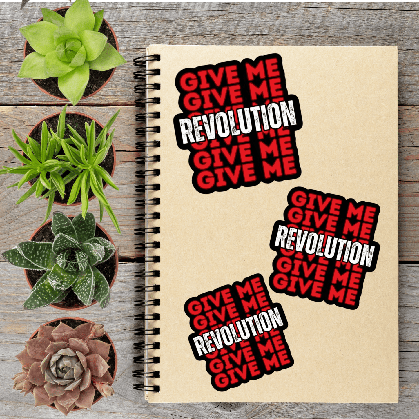 Give Me Revolution Y2K Punk Political Protest Vinyl Sticker - Aphantastic Designs