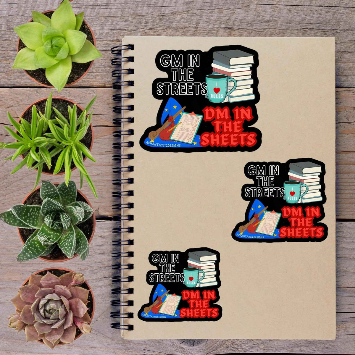 GM In the Streets DM In The Sheets RPG Nerdy Vinyl Stickers