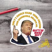 Golden Showers Anti Trump Political Protest Urinal Vinyl Sticker | LIMITED RUN - Aphantastic Designs