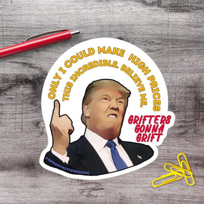 Golden Showers Anti Trump Political Protest Urinal Vinyl Sticker | LIMITED RUN - Aphantastic Designs