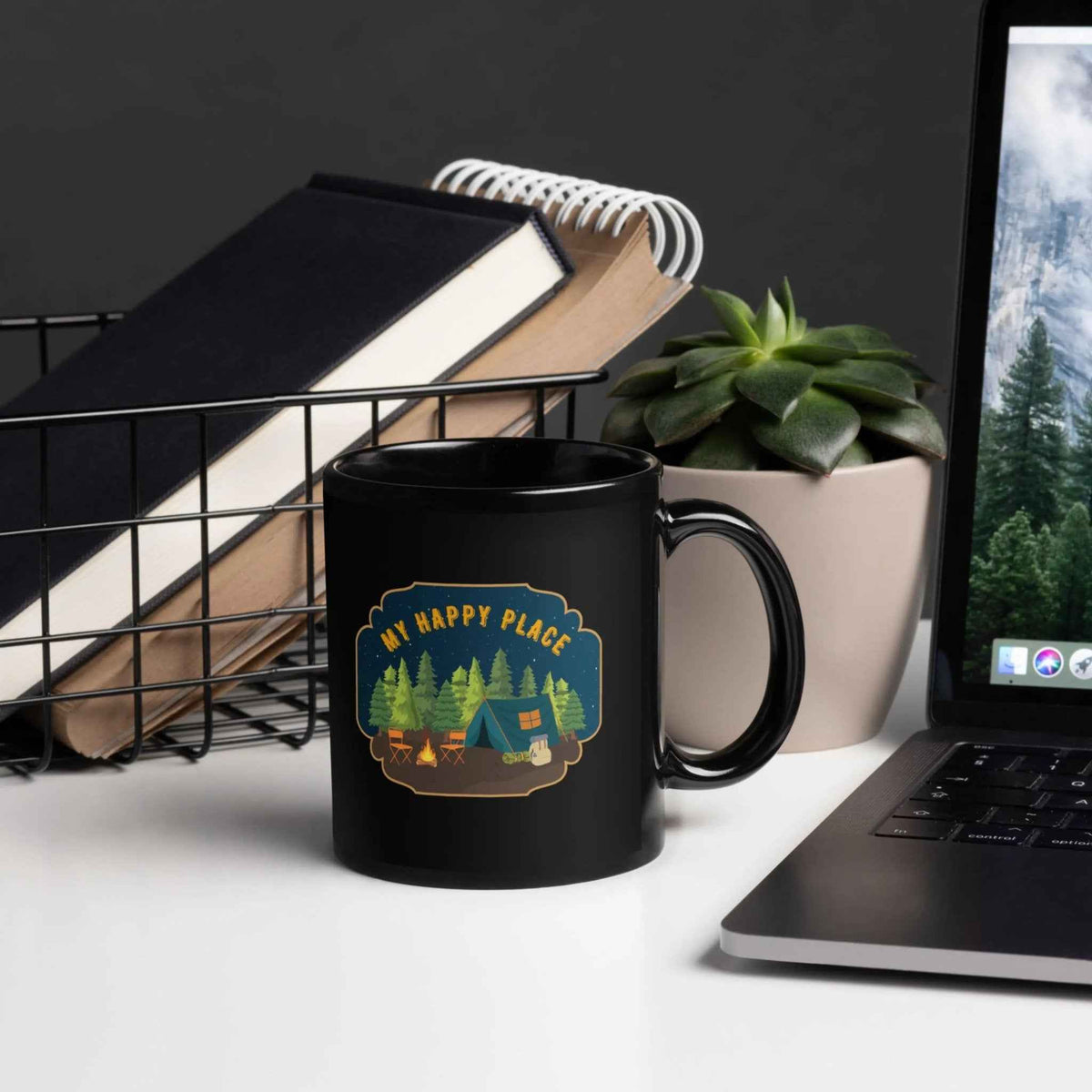 Happy Place Camping Mug