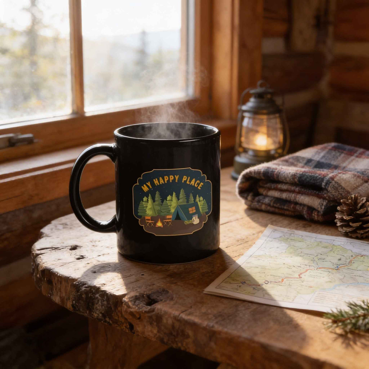 Happy Place Camping Mug