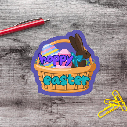 Hoppy Easter Vinyl Sticker - Aphantastic Designs