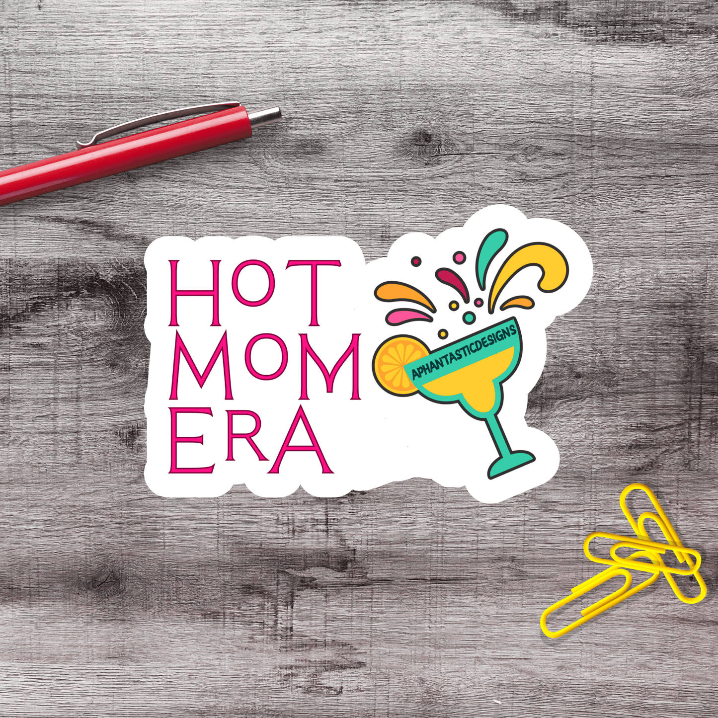 Hot Mom Era Vinyl Sticker - Aphantastic Designs