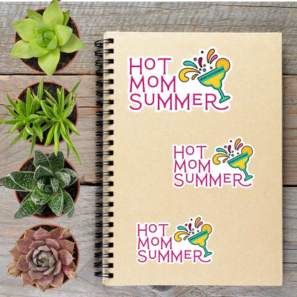 Hot Mom Summer Vinyl Sticker