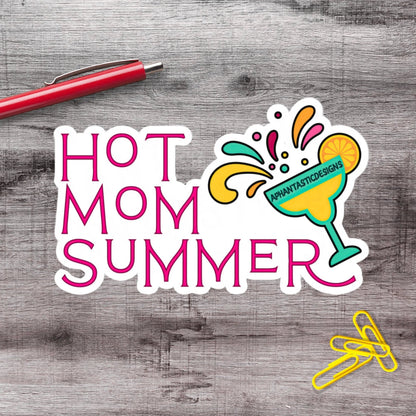 Hot Mom Summer Vinyl Sticker - Aphantastic Designs